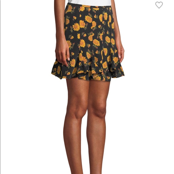 Veronica BeardWeller Floral PrintFlounce Mini Skirt